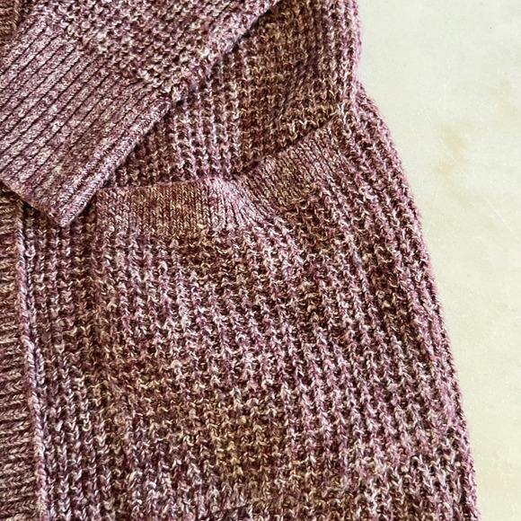 Abercrombie‎ Fitch Women's Hooded Cardigan Sweater Mauve Speckled Knit Size S - Picture 4 of 8